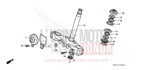 TIGE DE DIRECTION MTX125RWD de 1983